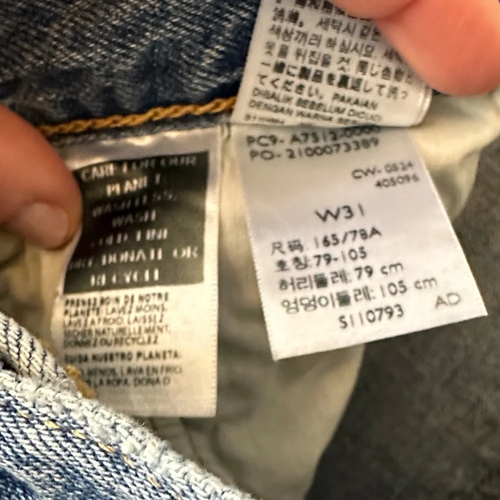 Levi’s Blue Denim Maxi Skirt with Slit - Picture 4 of 7